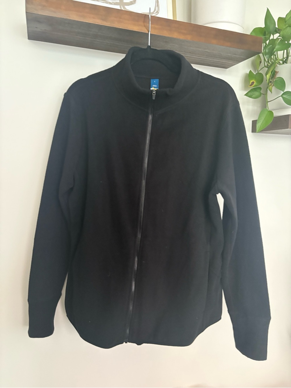 Old Navy Black Fleece Full-Zip Jacket